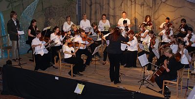 Orchester und Sprecher